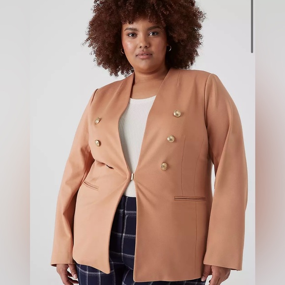 NWT Ponte Bryant Collarless Blazer - LANE BRYANT - Picture 1 of 9